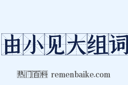 由小见大组词是什么意思的图片